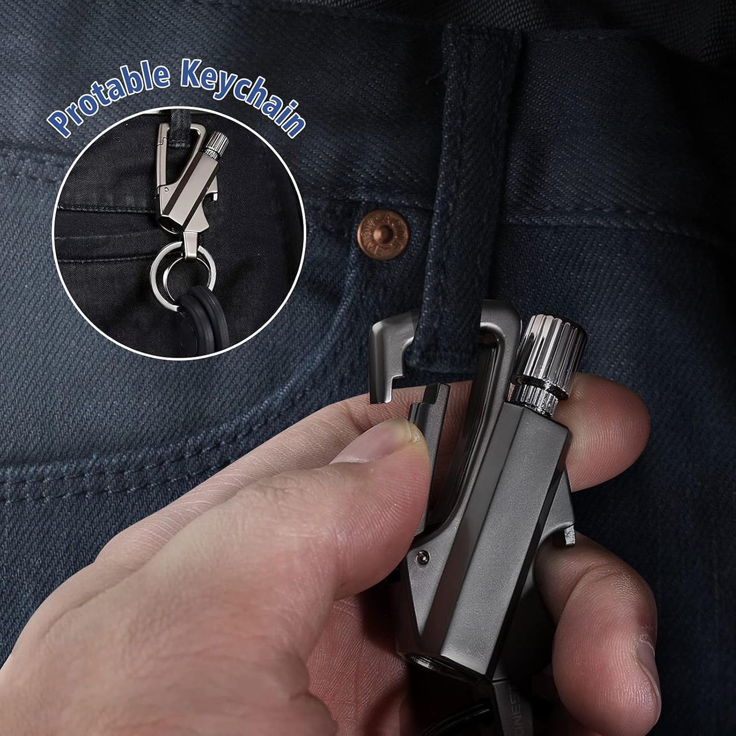 🔥 3 In One Creative Metal Keychain Lighter - Match / Opener/ Keychain