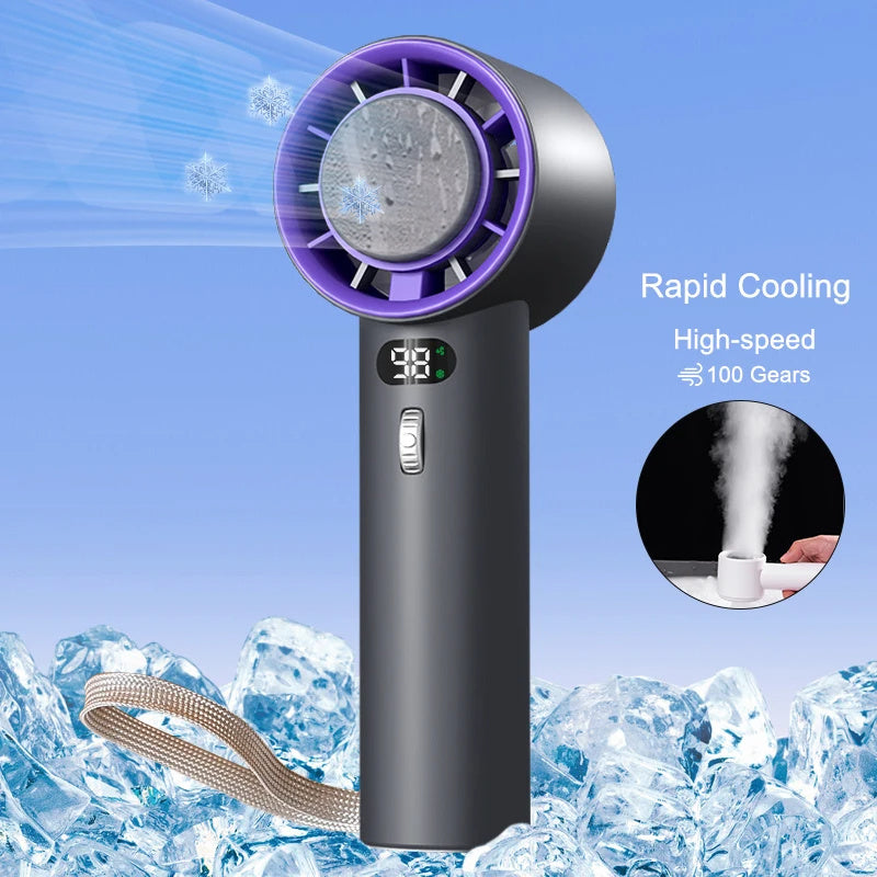 🔥 Portable Handheld Turbo Fan for Smart Travellers