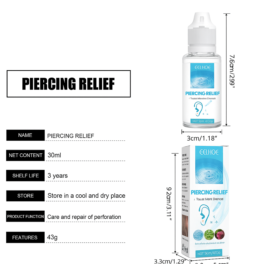 Piercing Repair Drops Mild Relief For Ear Piercing