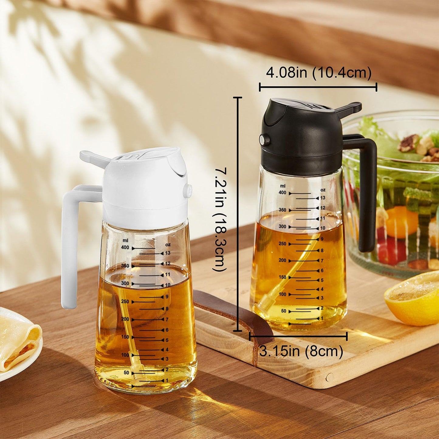 🔥 2 in 1 Olive Oil Dispenser Bottle for Kitchen