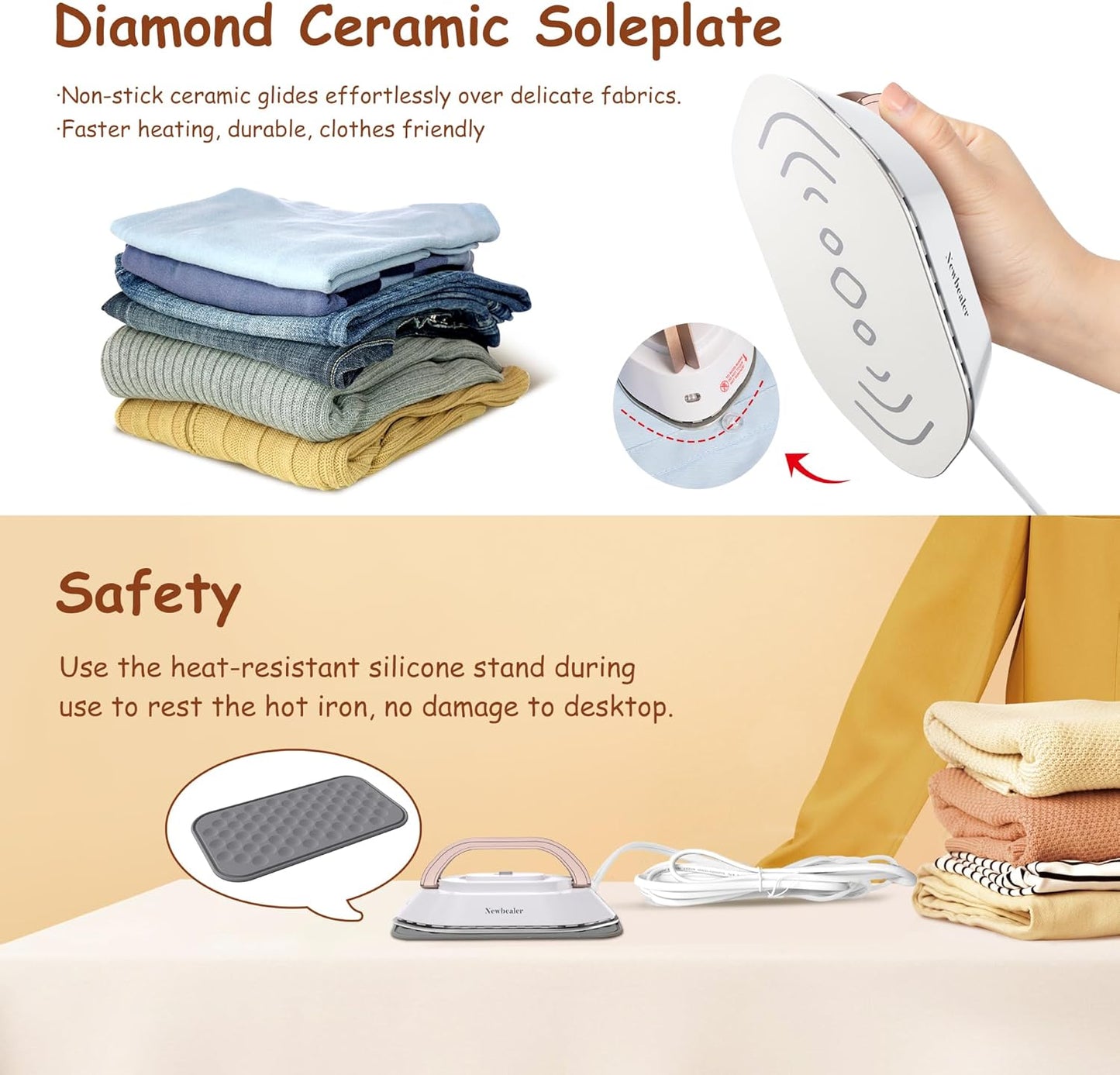 🔥 Portable mini Travel Iron for Clothes