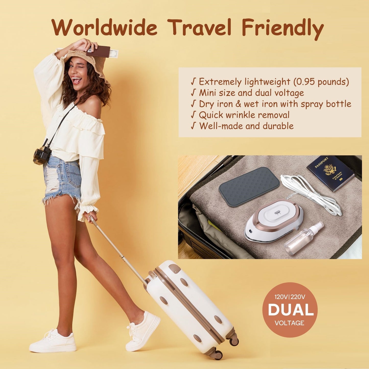 🔥 Portable mini Travel Iron for Clothes