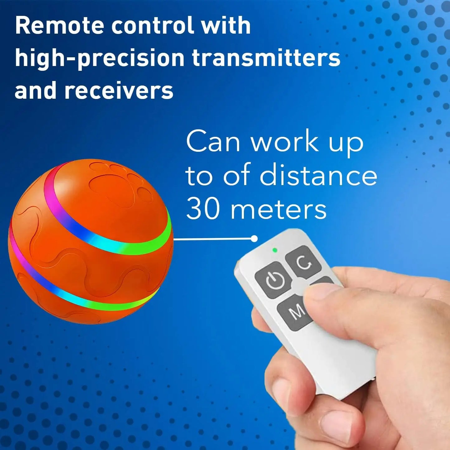 🔥 Interactive Remote-Control Dog Toy Ball – Active Rolling “Wicked Ball” for Small, Medium & Large Dogs