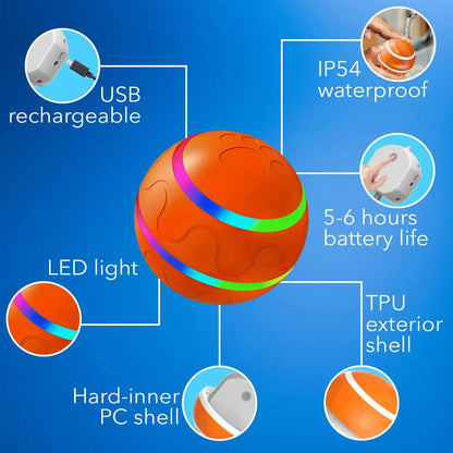 🔥 Interactive Remote-Control Dog Toy Ball – Active Rolling “Wicked Ball” for Small, Medium & Large Dogs