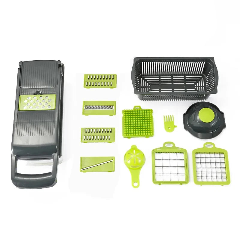 🔥 16-in-1 Vegetable Chopper – 8 Blades for Quick Slicing & Dicing