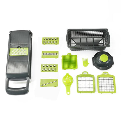 🔥 16-in-1 Vegetable Chopper – 8 Blades for Quick Slicing & Dicing