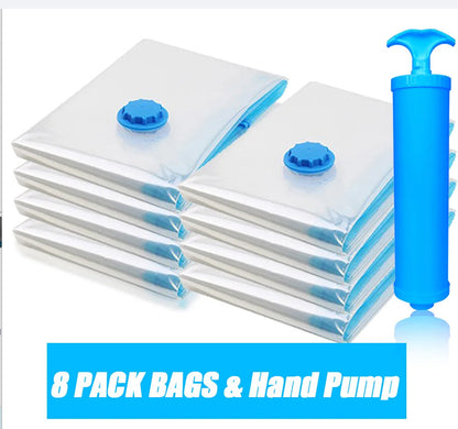 🔥 Reusable Vacuum Storage Bags with Electric Pump – Save 80% storage space