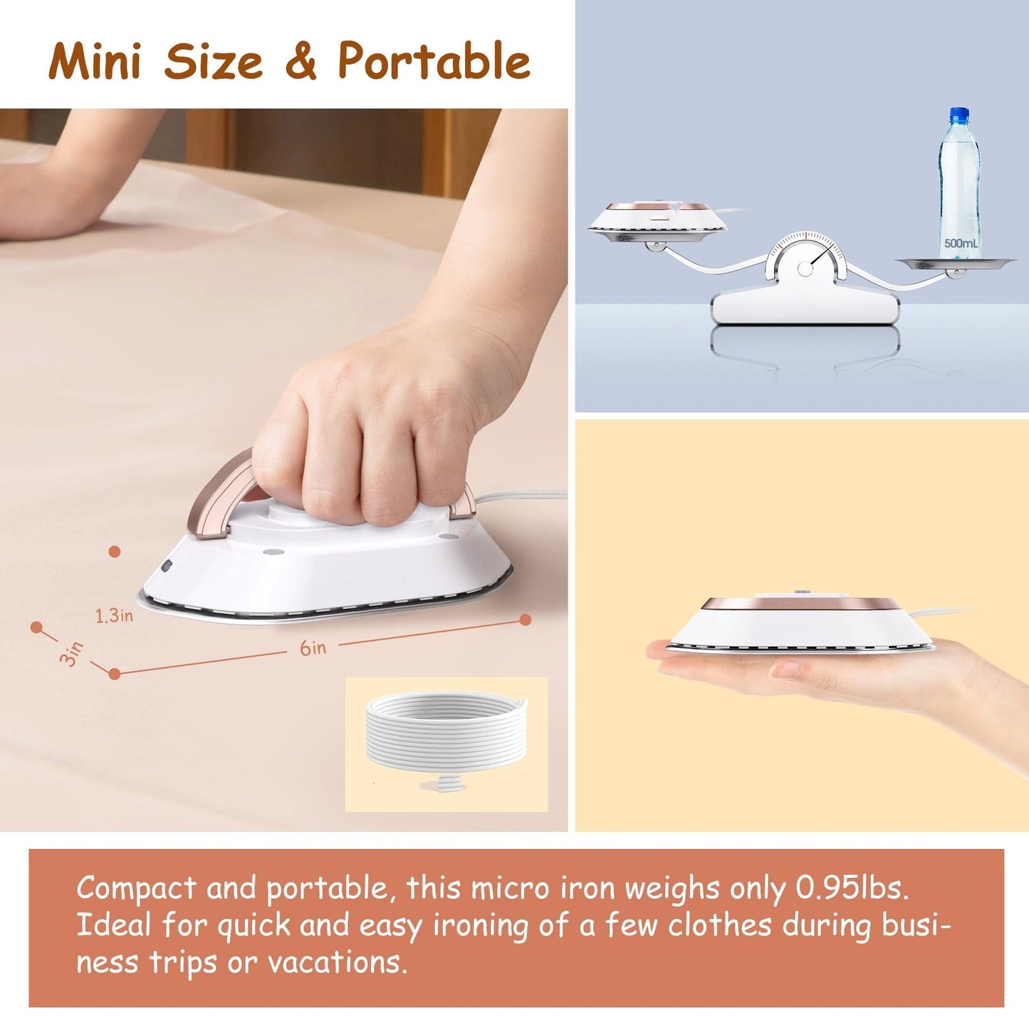 🔥 Portable mini Travel Iron for Clothes